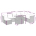Set de sofás de jardín 9 pzas con cojines ratán sintético beige