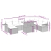 Set de muebles de jardín 9 pzas y cojines ratán sintético gris