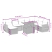 Set de muebles de jardín 9 pzas y cojines ratán sintético gris