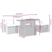 Set de muebles de jardín 6 pzas y cojines ratán sintético gris