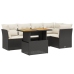 Set de muebles de jardín 5 pzas y cojines ratán sintético negro