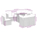 Set de muebles de jardín 9 pzas y cojines ratán sintético gris