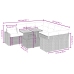 Set de muebles de jardín 9 pzas y cojines ratán sintético gris