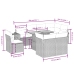 Set de sofás de jardín 9 pzas con cojines ratán sintético beige
