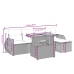 Set de muebles de jardín 6 pzas y cojines ratán sintético gris