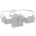Set de muebles de jardín 6 pzas y cojines ratán sintético gris