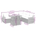 Set sofás de jardín 7 piezas y cojines ratán sintético beige