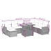 Set de sofás de jardín 9 pzas con cojines ratán sintético beige