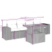Set de muebles de jardín 5 pzas y cojines ratán sintético negro
