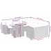 Set de muebles de jardín 9 pzas y cojines ratán sintético gris