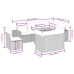 Set de muebles de jardín 9 pzas y cojines ratán sintético gris