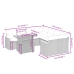 Set de muebles de jardín 9 pzas y cojines ratán sintético gris