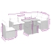 Set sofás de jardín 7 piezas y cojines ratán sintético beige