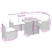 Set sofás de jardín 7 piezas y cojines ratán sintético beige