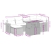 Set de comedor de jardín 7 pzas y cojines ratán sintético negro