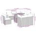 Set de muebles de jardín 9 pzas y cojines ratán sintético gris