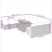Set de sofás de jardín 11pzas con cojines ratán sintético beige