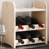 Botellero con tablero superior madera maciza pino 33x25x37 cm