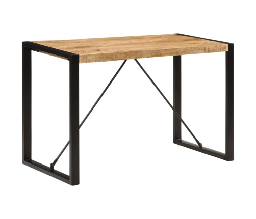 Mesa de comedor madera maciza de mango rugoso 120x55x76 cm