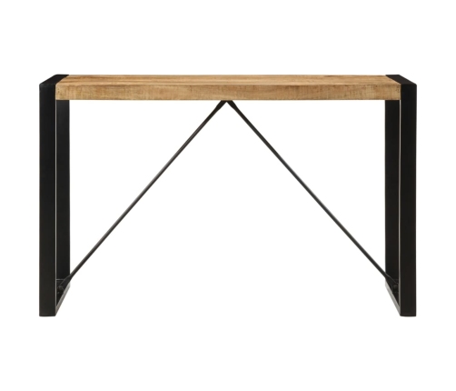 Mesa de comedor madera maciza de mango rugoso 120x55x76 cm