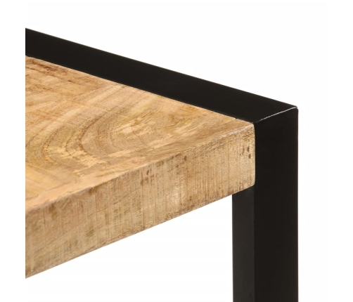 Mesa de comedor madera maciza de mango rugoso 120x55x76 cm