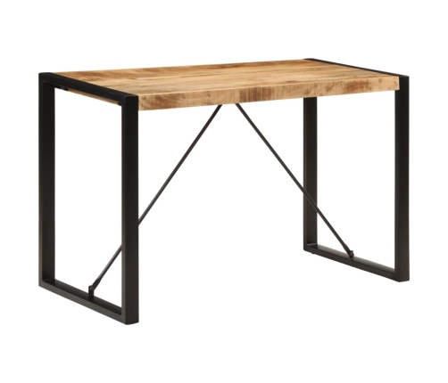 Mesa de comedor madera maciza de mango rugoso 120x55x76 cm