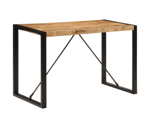 Mesa de comedor madera maciza de mango rugoso 120x55x76 cm