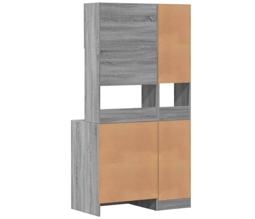 Mueble de cocina madera de ingeniería gris Sonoma 95x50x180 cm