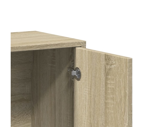 Aparador de madera de ingeniería 2 uds roble Sonoma 60x31x70 cm