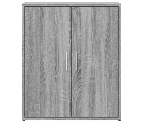 Aparador de madera de ingeniería 2 uds gris Sonoma 60x31x70 cm