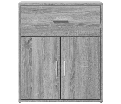 Aparador de madera de ingeniería 2 uds gris Sonoma 60x31x70 cm