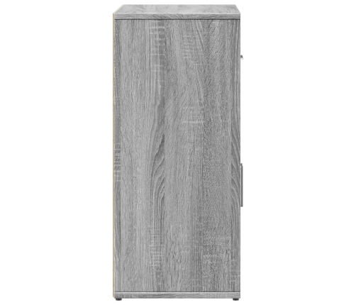 Aparador de madera de ingeniería 2 uds gris Sonoma 60x31x70 cm