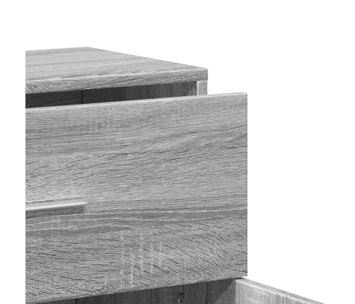 Aparador de madera de ingeniería 2 uds gris Sonoma 60x31x70 cm