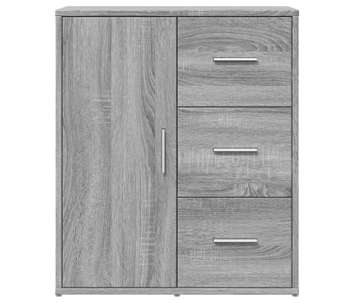 Aparador de madera de ingeniería 2 uds gris Sonoma 60x31x70 cm