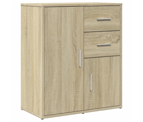 Aparador de madera de ingeniería 2 uds roble Sonoma 60x31x70 cm