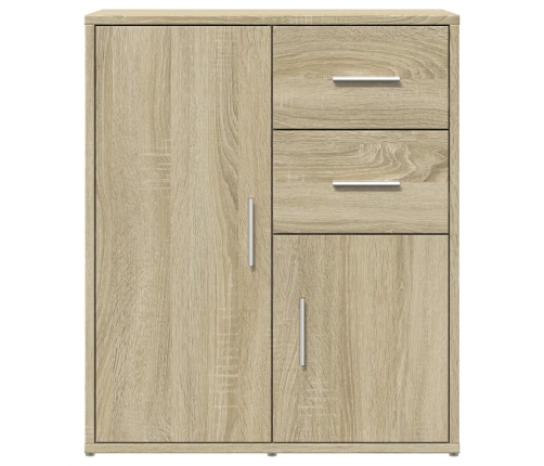 Aparador de madera de ingeniería 2 uds roble Sonoma 60x31x70 cm