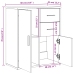 Aparador de madera de ingeniería 2 uds gris Sonoma 60x31x70 cm