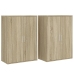Aparadores 2 uds madera de ingeniería roble Sonoma 60x31x84 cm