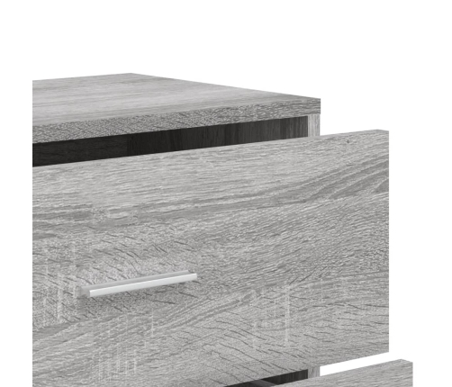 Aparadores 3 uds madera de ingeniería gris Sonoma 60x31x84 cm