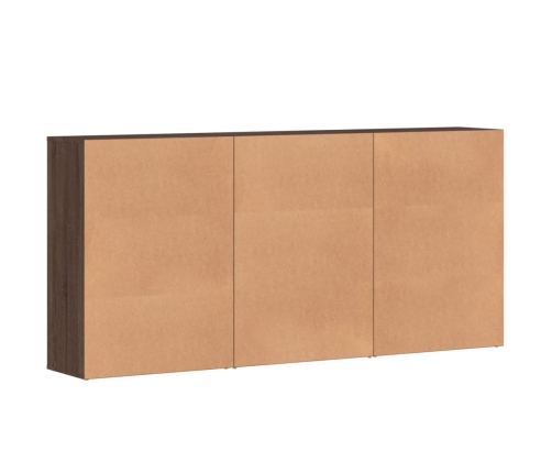 Aparadores 3 uds madera de ingeniería marrón roble 60x31x84 cm