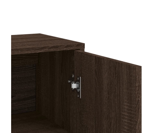Aparadores 3 uds madera de ingeniería marrón roble 60x31x84 cm