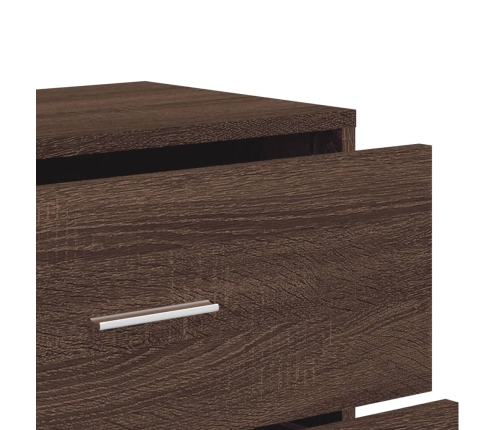 Aparadores 3 uds madera de ingeniería marrón roble 60x31x84 cm