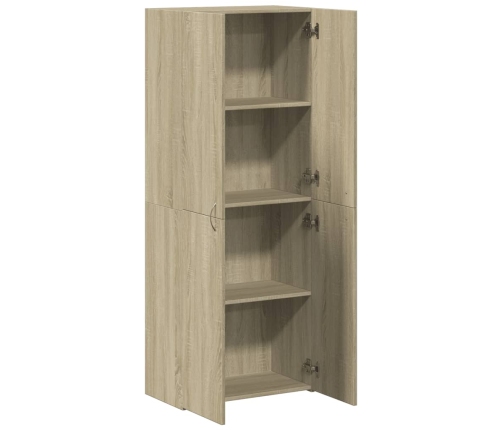 Armario archivador madera ingeniería roble Sonoma 60x32x153 cm