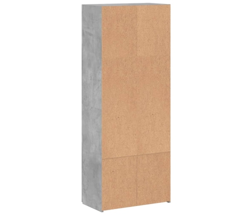 Armario archivador madera ingeniería gris hormigón 60x32x153 cm