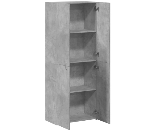 Armario archivador madera ingeniería gris hormigón 60x32x153 cm