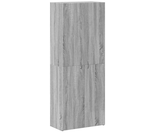 Armario archivador madera ingeniería gris Sonoma 60x32x153 cm