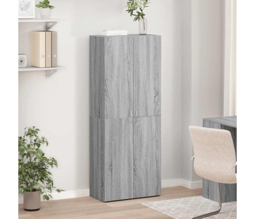 Armario archivador madera ingeniería gris Sonoma 60x32x153 cm