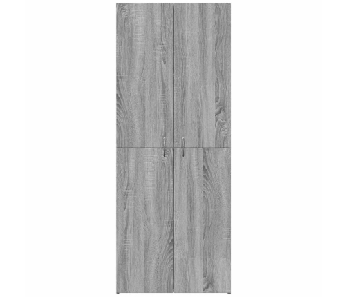 Armario archivador madera ingeniería gris Sonoma 60x32x153 cm