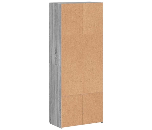 Armario archivador madera ingeniería gris Sonoma 60x32x153 cm