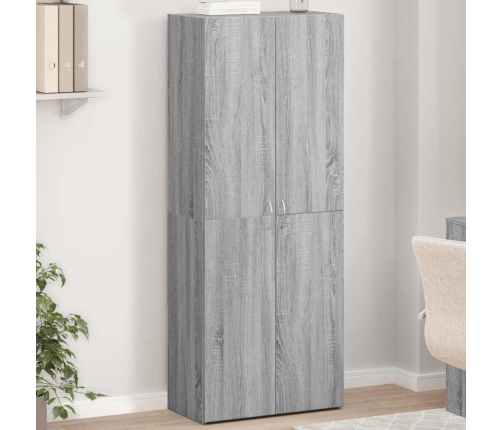 Armario archivador madera ingeniería gris Sonoma 60x32x153 cm